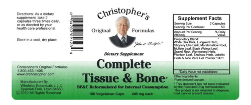 Christophers Complete Tissue & Bone 100caps