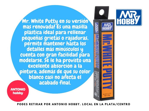 Mr. Hobby Masilla Plastica Putty White Blanca Japon La Plata
