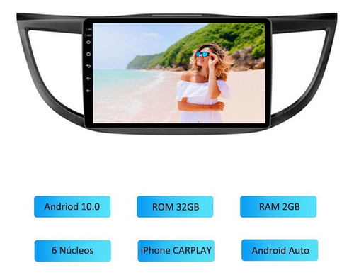 For Estéreo Para Honda Crv 2012-2016 Android Bluetooth