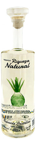 Tequila Riqueza Natural Reposado Cristalino Piña 750 Ml
