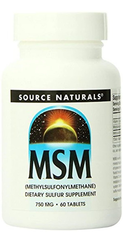Msm- Metilsulfonilmetano Source Naturals, Inc. 60 Pestañas