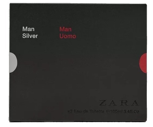  Kit C/2 Perfumes Zara Man Silver+ Man Uomo 100 Ml Lacrado!