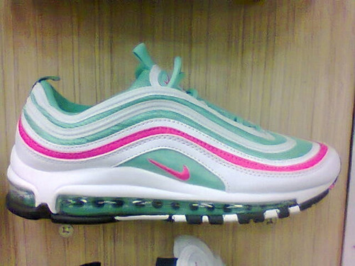 Tenis Nike Air Max 97 Branco/verde E Rosa Nº36 Original!!!! | Mercado Livre