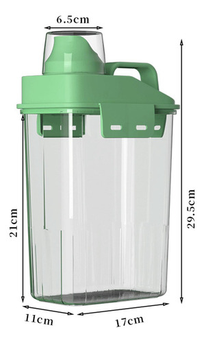 Contenedor De Polvo Para Lavandería,dispensador 2.8l Verde