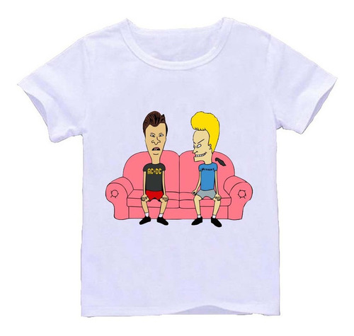 Remera Blanca Niños Autos Beavis And Butthead R11