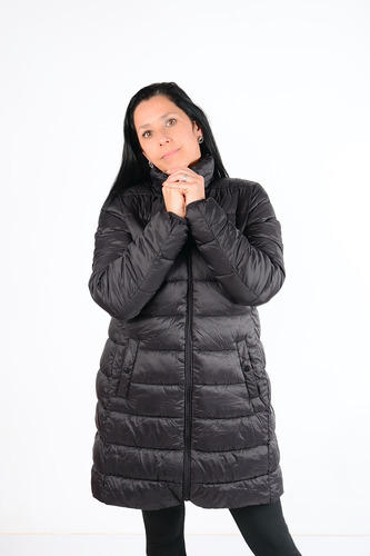 Campera Mujer Camperon Atomik Largo Inflada Puffer Dama