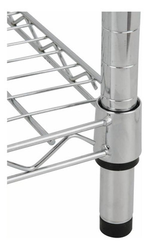 Estante organizador multiusos de acero cromado de lujo, 180 x 90 x 35 cm