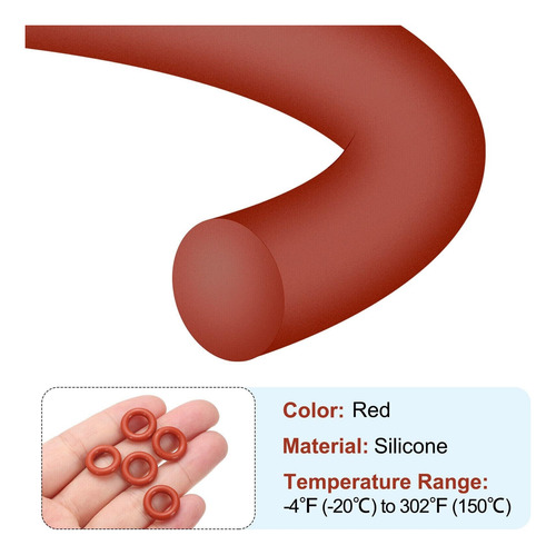 50 Peças Anel De Silicone O-ring 14mm Od 8mm Id 3mm Junta