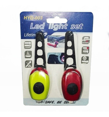 Linterna Bicicleta Luces Intermitente Led Light Set Hyd-003