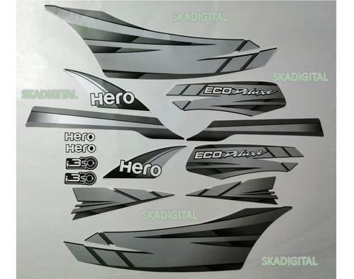 Kit Completo De Calcomanías  Hero Eco Delux 2021