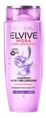 3 Pza Shampoo L'oréal Elvive Hidra Hialuronico 1 L