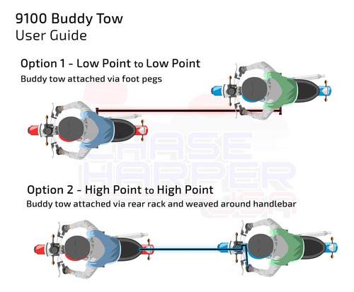 9100 - Buddy Tow - Correa De Nailon Resistente Con Especific