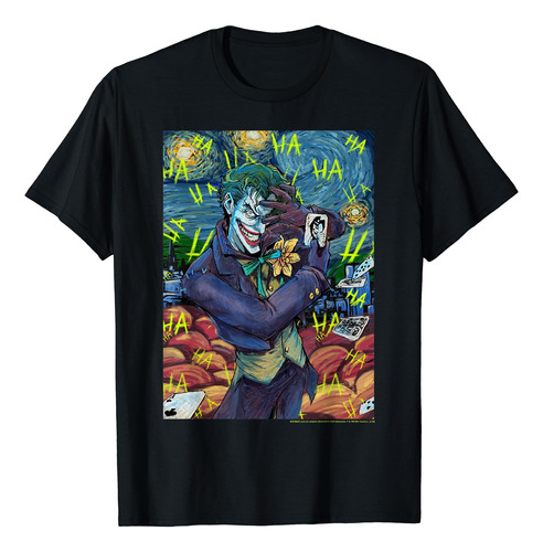 Dc Comics The Joker Camiseta Con Retrato De Estilo Estrellad