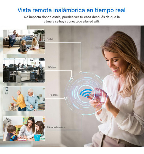 Mini Camara Espia Wifi Inalambrica Mpow, Camara De Vigilancia Oculta Para Casa O Negocio Sensor De Movimiento, Alertas, Vigila Desde Tu Celular, Bateria Recargable Full Hd