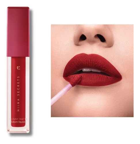 Batom Líquido Skinny Matte Niina Secrets 5ml Vermelho