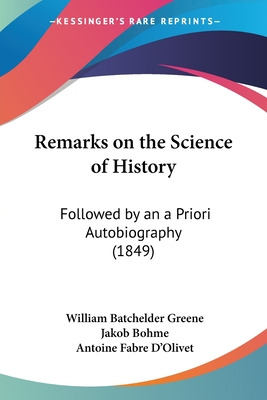 Libro Remarks On The Science Of History: Followed By An A...