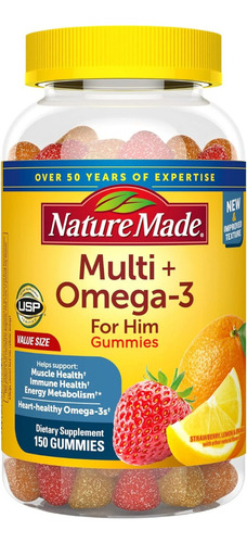 Multivitamínico + Omega 3 Hombres Nature Made 150 Gomitas