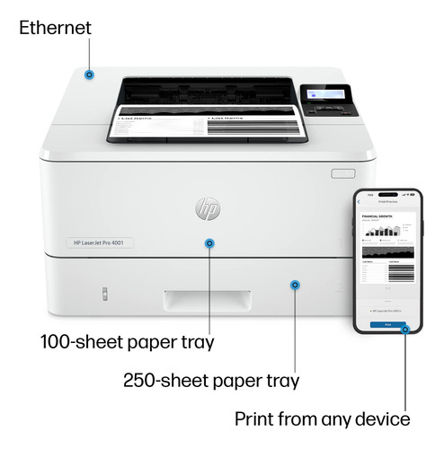 Impresora Hp Laserjet Pro 4001n Para Oficinas Y Equipos Pequ
