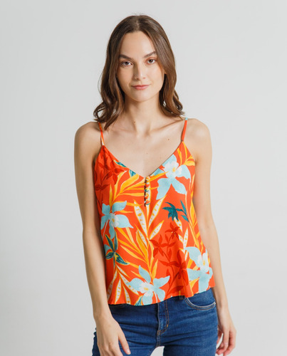 Blusa Edc 919d100  Naranja