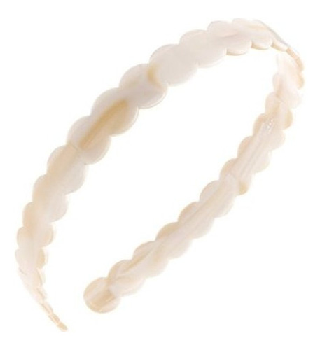 Francia Luxe  Clasico Festoneado  Diadema Talla Unica Alba