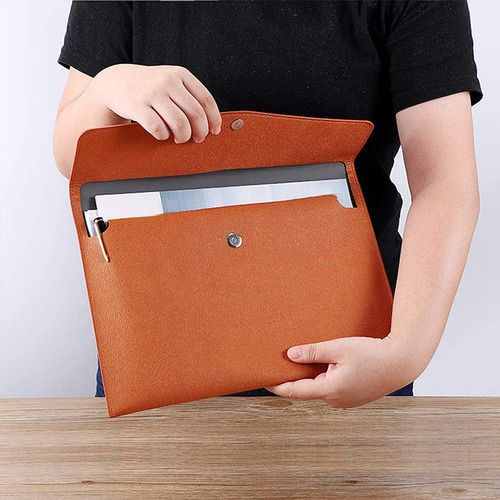 Carpeta A4 De Piel Y1pu Con Soporte Para Documentos, Imperme