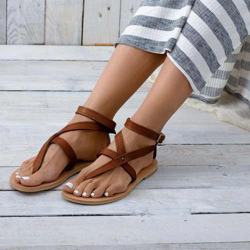 Chanclas Informales Para Vacaciones En La Playa, Planas, Par
