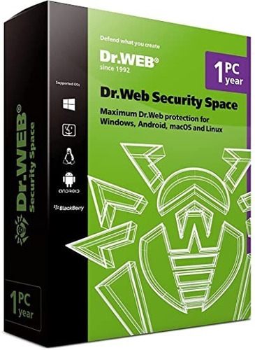 Antivirus Dr.web Security Space (1 Pc + 1 Android) Por 1 Año