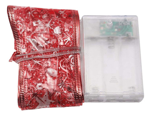 6 Luces De Cinta Navideñas, Luces Para 2m 20 Rojo Claro