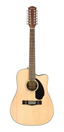 Imagen 1 de 4 de Guitarra Electroacústica Fender Classic Design CD-60SCE 12 para diestros natural nogal gloss