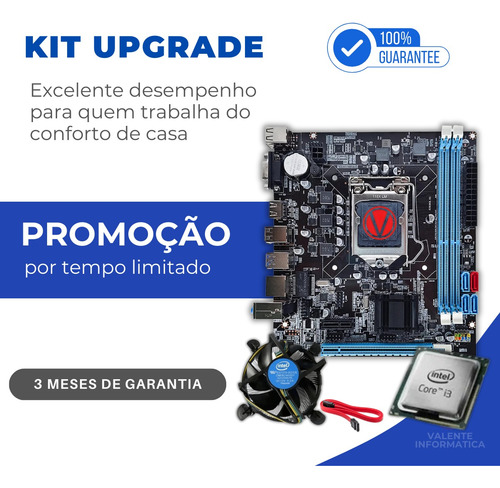 Kit Processador I3 4160 + Placa Mãe + Cooler