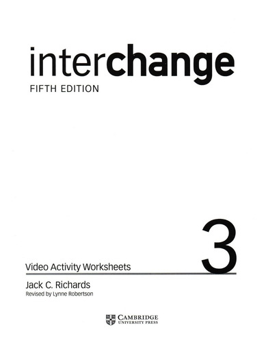 Interchange 3 Full Contact 5th Fifth Edition