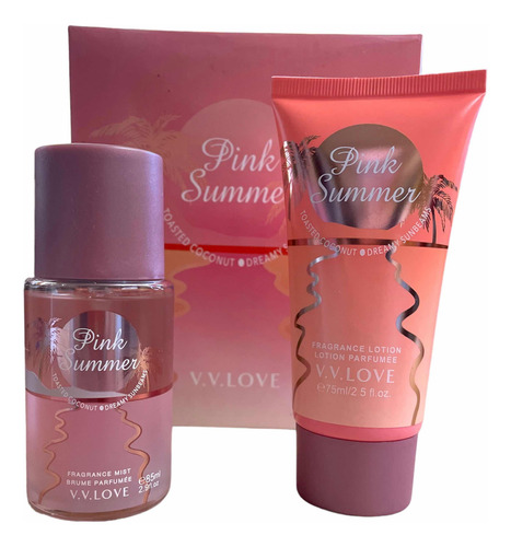 Fragance 85ml + Lotion 75ml Pink Summer V.v.love