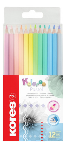 Colores Pastel Kores 12 Piezas