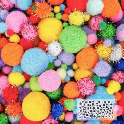 [1200pcs] Multicolor Pompones De 1050pcs, Bolas De Pomp...