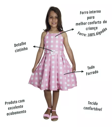 Vestido Xadrez Infantil Quadriculado