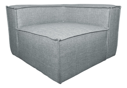 Sillón Modulo Esquinero Latt Lino Dalton Color Gris Medio Diseño De La Tela Modulo Esquinero Lino Dalton