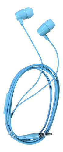 Auriculares In Ear Con Cable Microfono Dinax Para Celular Color Celeste