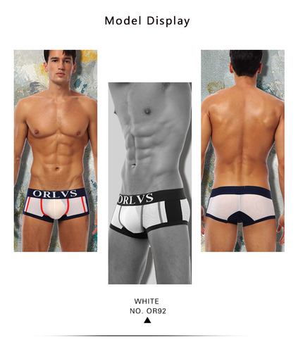 Ropa Interior De Algodón Con Costuras De Malla Para Hombre,