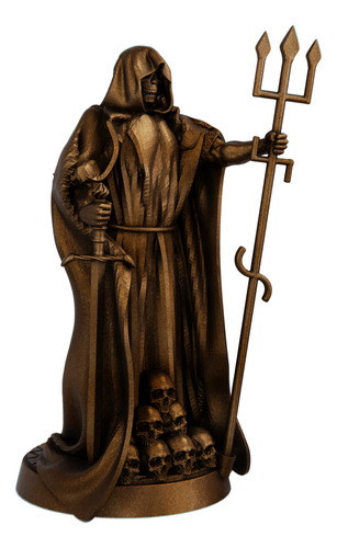 Estátua Exu Caveira Imagem Umbanda Candomblé - Versão 2 Cor Cor Cobre Antigo