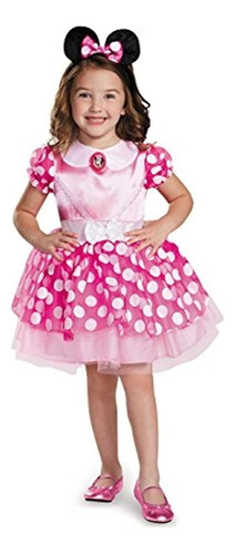 Disfraz De Minnie Mouse Rosa Para Niños Pequeños, Talla M