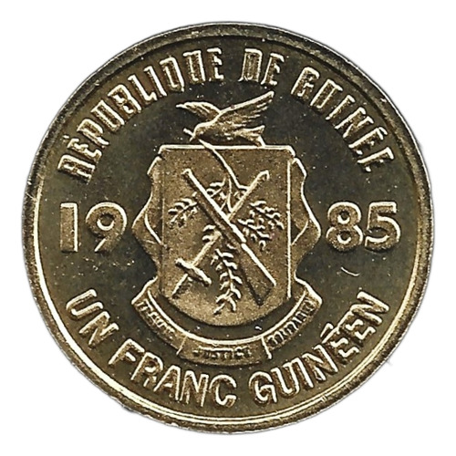 Guinea 1 Franc 1985 Bra#2 (Usado)