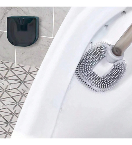 Cepillo De Baño Con Cepillo De Silicona Para Inodoro