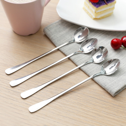 Stainless Steel Long Handle Spoon 3pcs Coffee Ice Tea