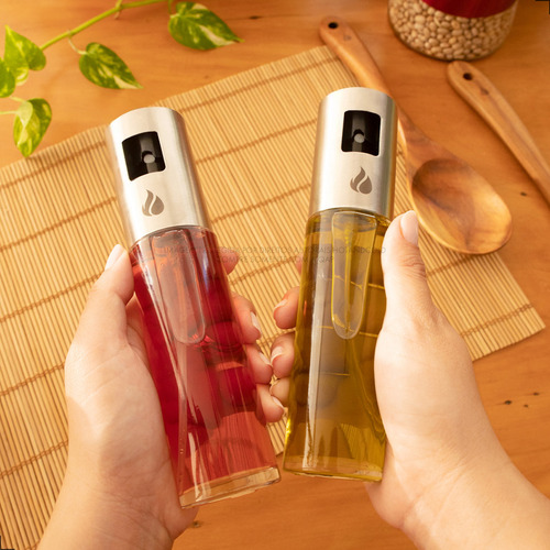 Conjunto 2 Galheteiros Spray E 2 Moedores Gourmet Em Inox