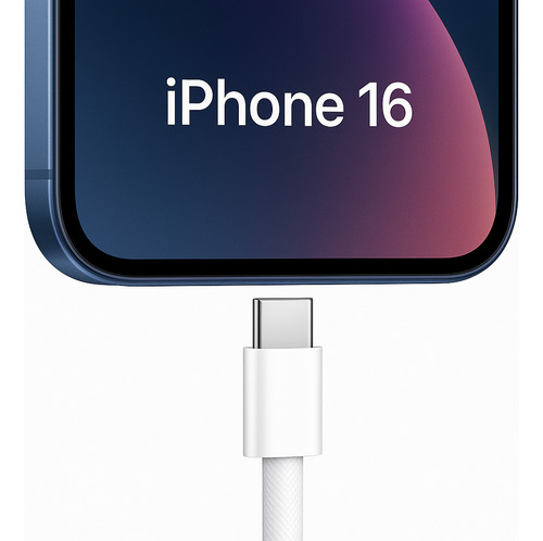Cable 2 Metros Tipo C A C Iphone 15 16 Pro Max Original 14 Blanco