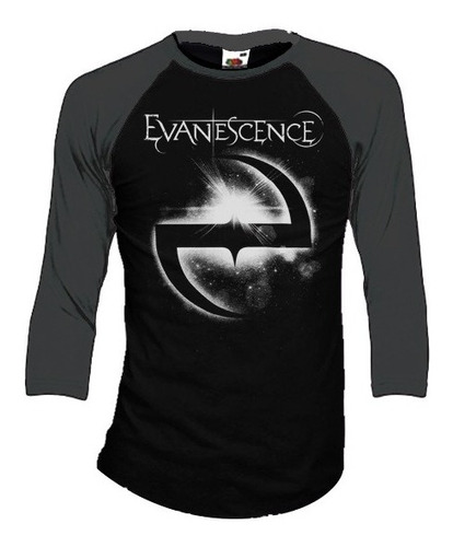 Playeras Evanescence Manga 3/4 Para Hombre Y Mujer