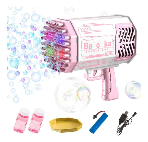 Máquina De Burbujas De Burbujas Con 69 Agujeros Y Luces De
