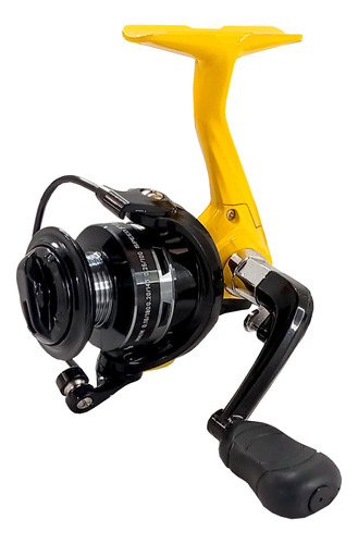 02 Molinete Albatroz Speedfish 800 Amarelo + Linha Mono