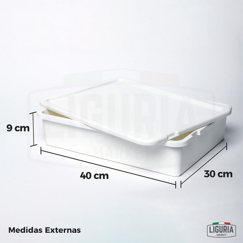 Imagen 3 de 5 de Fermentador Plastico C/tapa Pizzas. X5 Un -liguria-