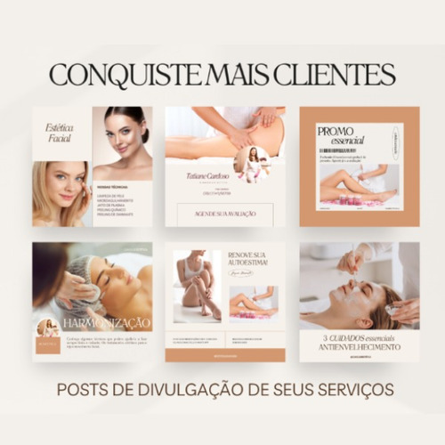 Pack Template Canva Insta Feed Sofisticado Estética Avançada